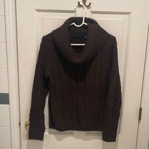 JEANNE PIERRE Dark Brown Cowl Neck Sweater (M)